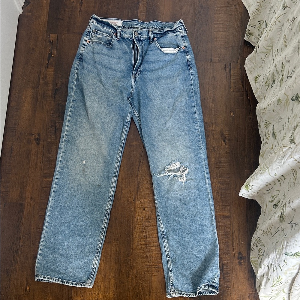 Classic Blue Distressed Women’s  Jeans